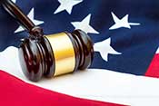 American Flag and Gavel